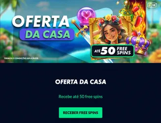 Recebe até 50 free spins com a promoção Oferta da Casa. Oferta da Casa — até 50 free spins disponíveis para novos jogadores.
